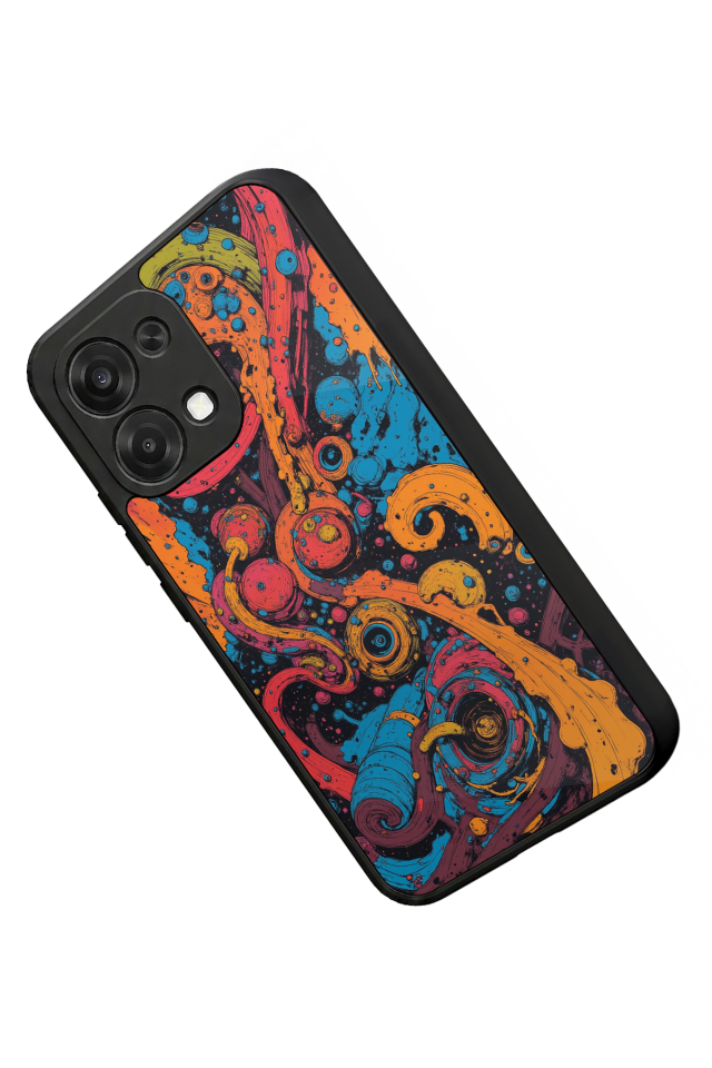 Oppo A6 Pro Uyumlu Abstract Tasarımlı Glossy Premium Kılıf