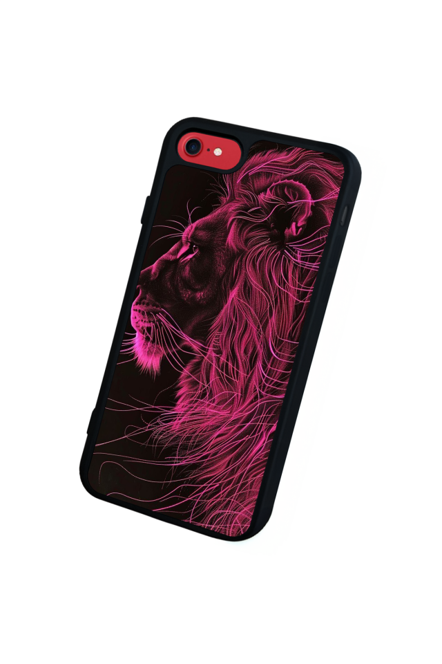 iPhone 8 Uyumlu Aslan Tasarımlı Glossy Premium Kılıf