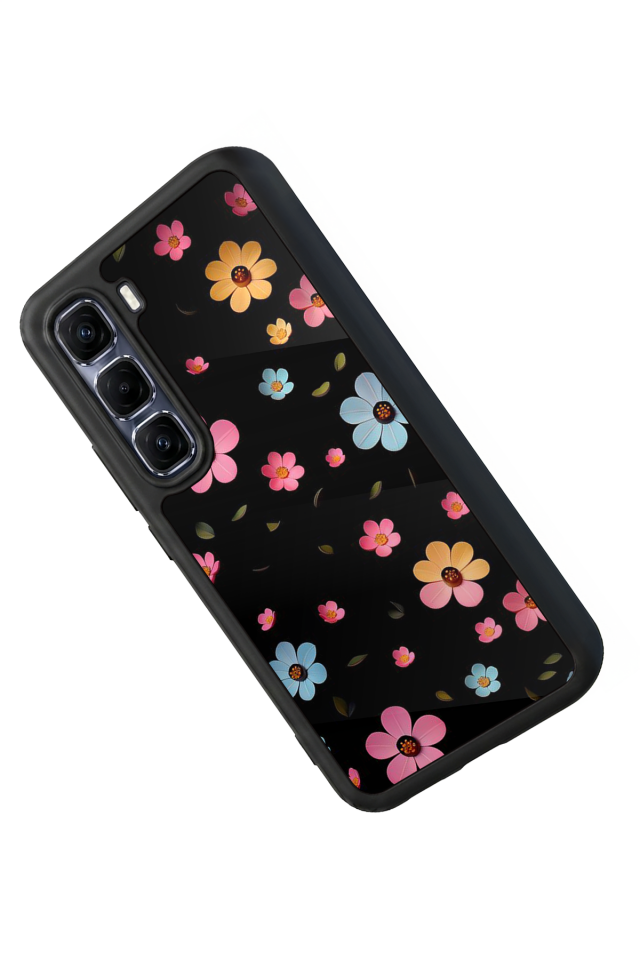 Infinix Hot 60 Pro Plus Uyumlu Cicek Tasarımlı Glossy Premium Kılıf