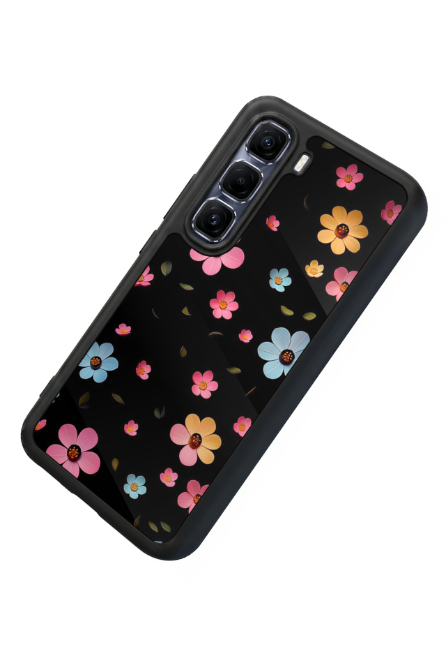 Infinix Hot 60 Pro Plus Uyumlu Cicek Tasarımlı Glossy Premium Kılıf