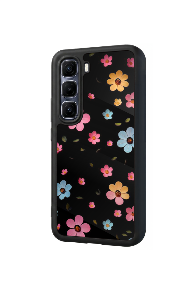 Infinix Hot 60 Pro Plus Uyumlu Cicek Tasarımlı Glossy Premium Kılıf