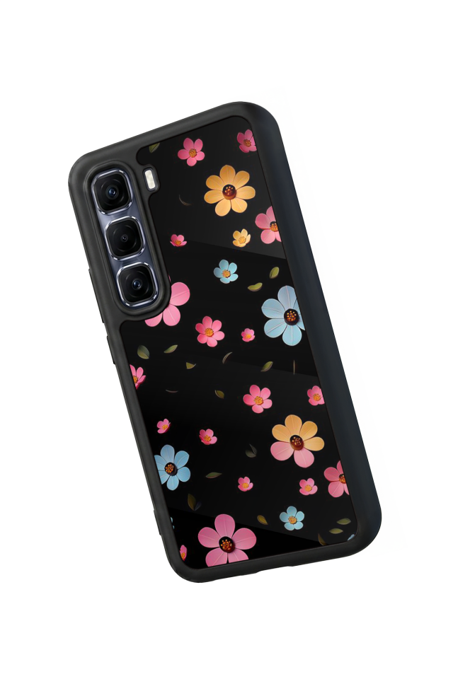 Infinix Hot 60 Pro Plus Uyumlu Cicek Tasarımlı Glossy Premium Kılıf
