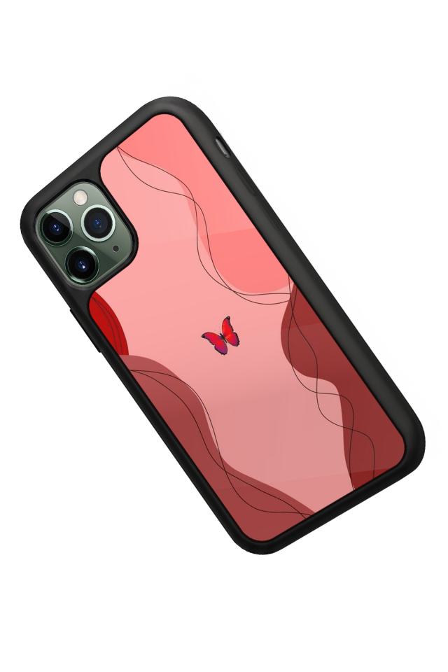 iPhone 11 Pro Uyumlu Kelebek Tasarımlı Glossy Premium Kılıf