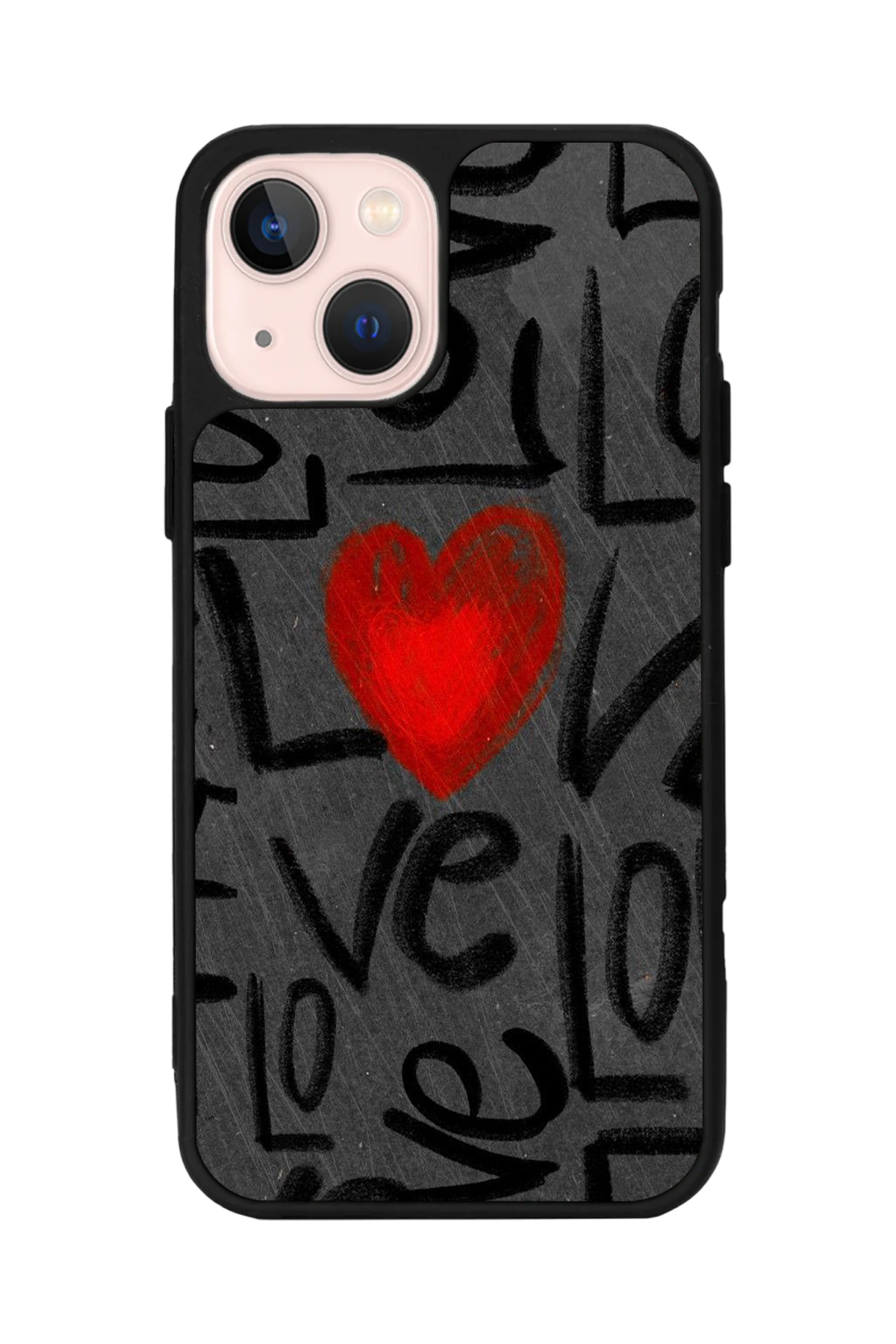 iPhone 13/14 Uyumlu Love Tasarımlı Glossy Premium Kılıf