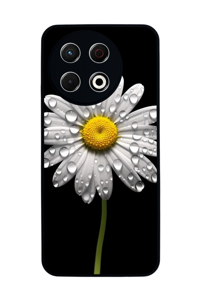 Tecno Spark 30 Pro Uyumlu Papatya Tasarımlı Glossy Premium Kılıf