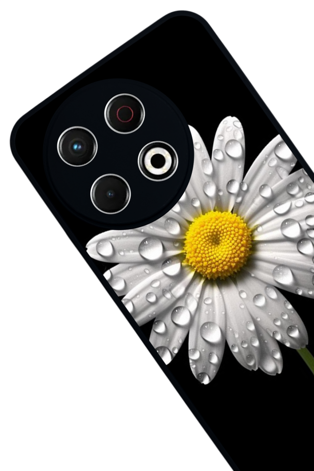 Tecno Spark 30 Pro Uyumlu Papatya Tasarımlı Glossy Premium Kılıf