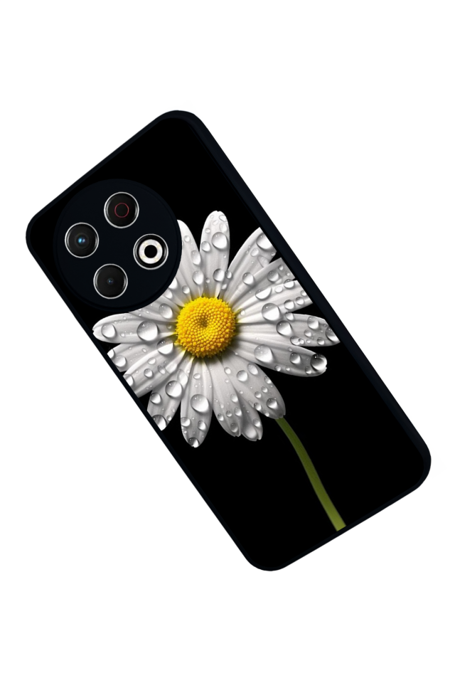 Tecno Spark 30 Pro Uyumlu Papatya Tasarımlı Glossy Premium Kılıf