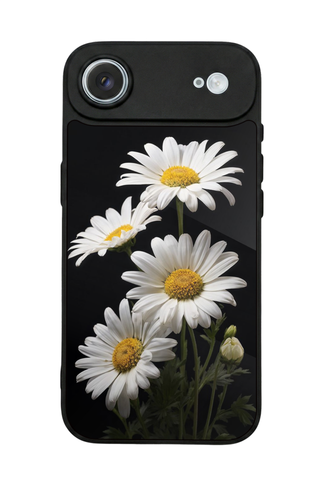 iPhone 17 Air Uyumlu Papatya Tasarımlı Glossy Premium Kılıf