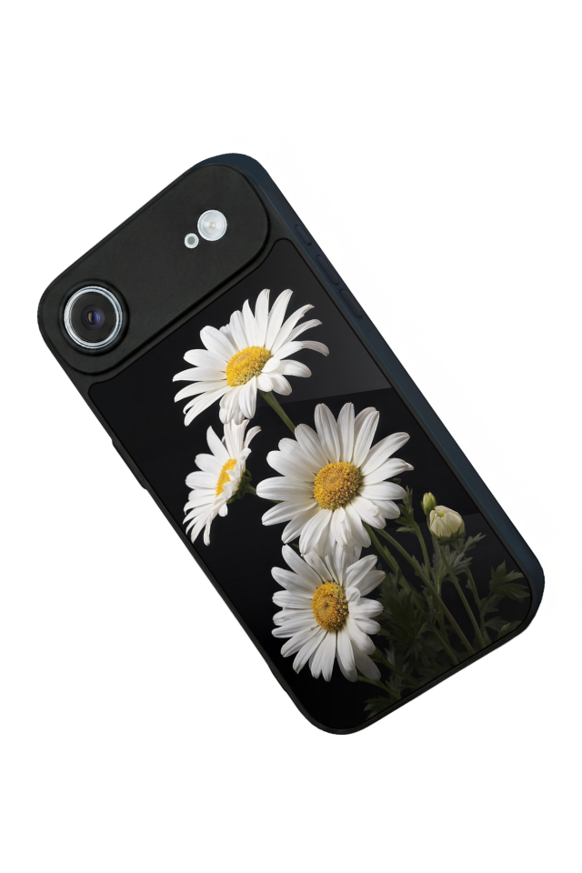 iPhone 17 Air Uyumlu Papatya Tasarımlı Glossy Premium Kılıf