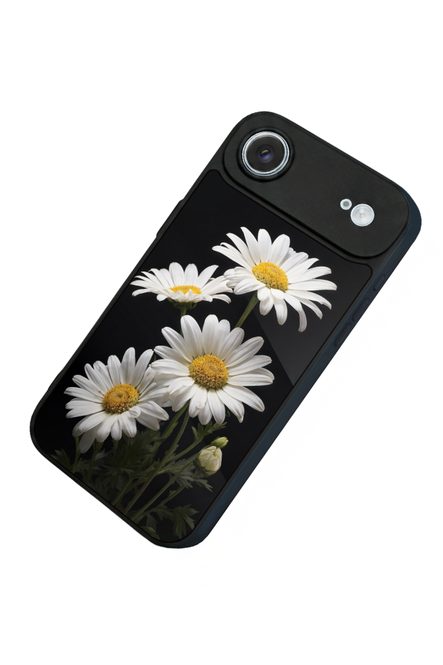 iPhone 17 Air Uyumlu Papatya Tasarımlı Glossy Premium Kılıf