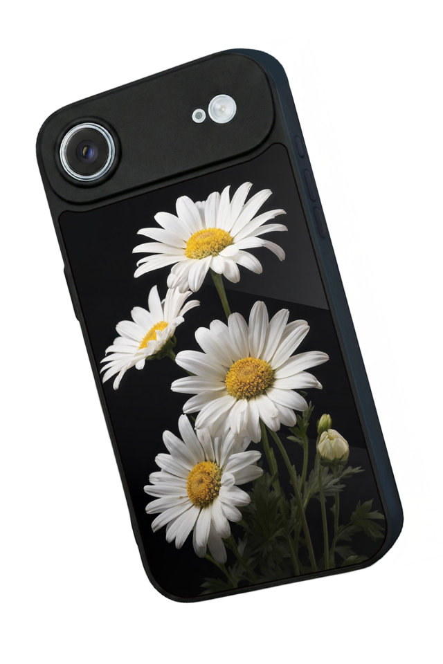iPhone 17 Air Uyumlu Papatya Tasarımlı Glossy Premium Kılıf