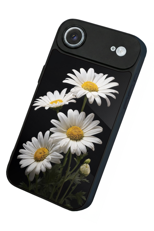 iPhone 17 Air Uyumlu Papatya Tasarımlı Glossy Premium Kılıf