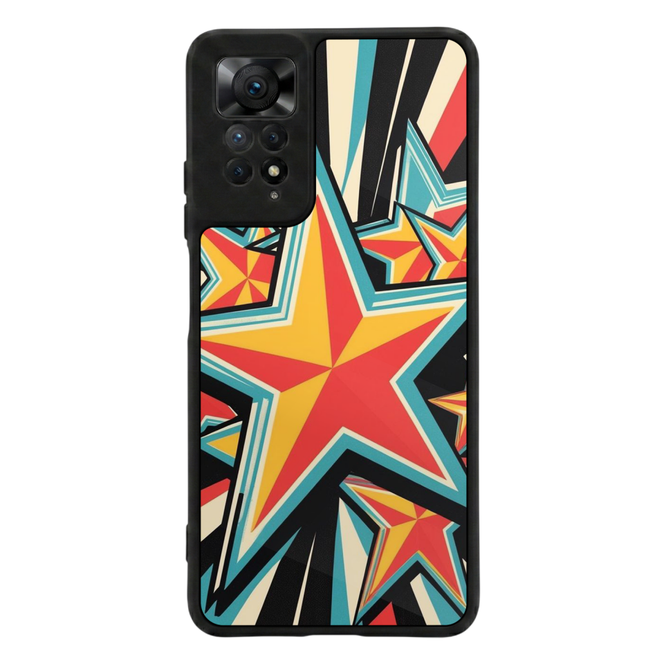 Xiaomi Redmi Note 11 Pro Uyumlu Retro Yildizlar Tasarımlı Glossy Premium Kılıf