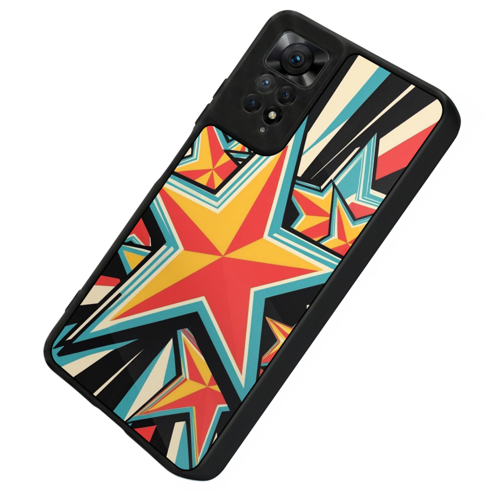 Xiaomi Redmi Note 11 Pro Uyumlu Retro Yildizlar Tasarımlı Glossy Premium Kılıf