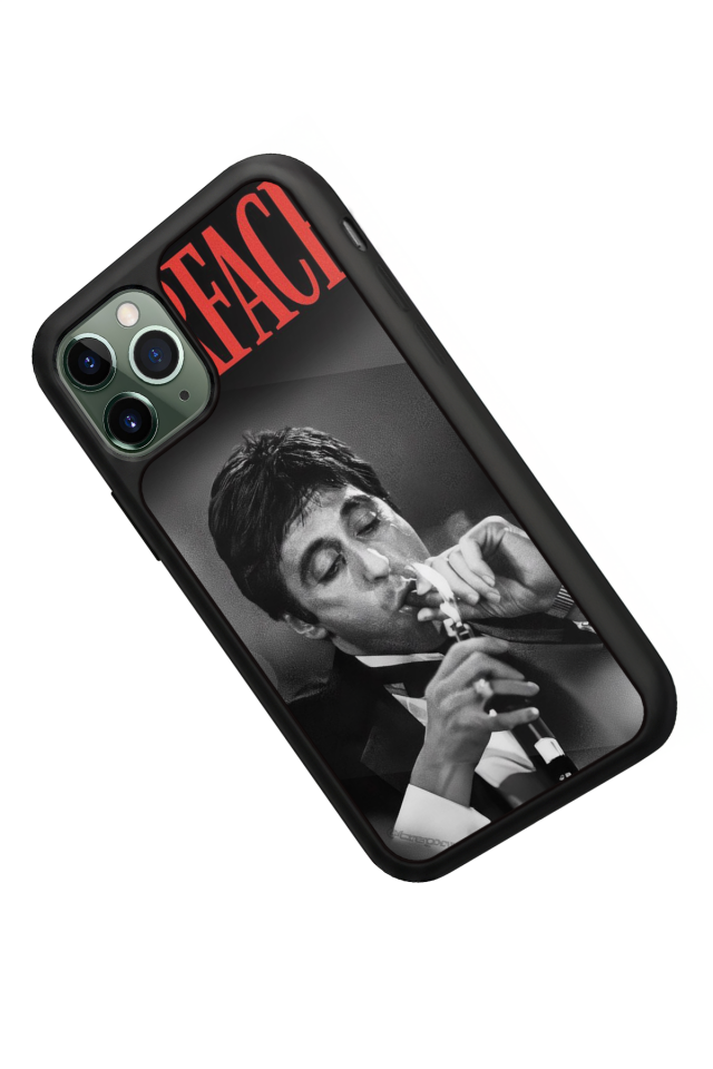 iPhone 11 Pro Max Uyumlu Scarface Tasarımlı Glossy Premium Kılıf