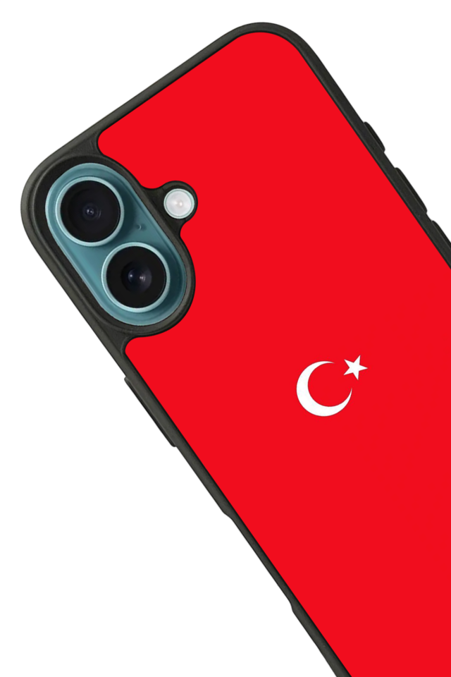 iPhone 16 Plus Uyumlu Türk Bayragi Tasarımlı Glossy Premium Kılıf