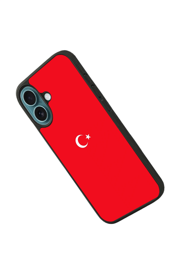 iPhone 16 Plus Uyumlu Türk Bayragi Tasarımlı Glossy Premium Kılıf