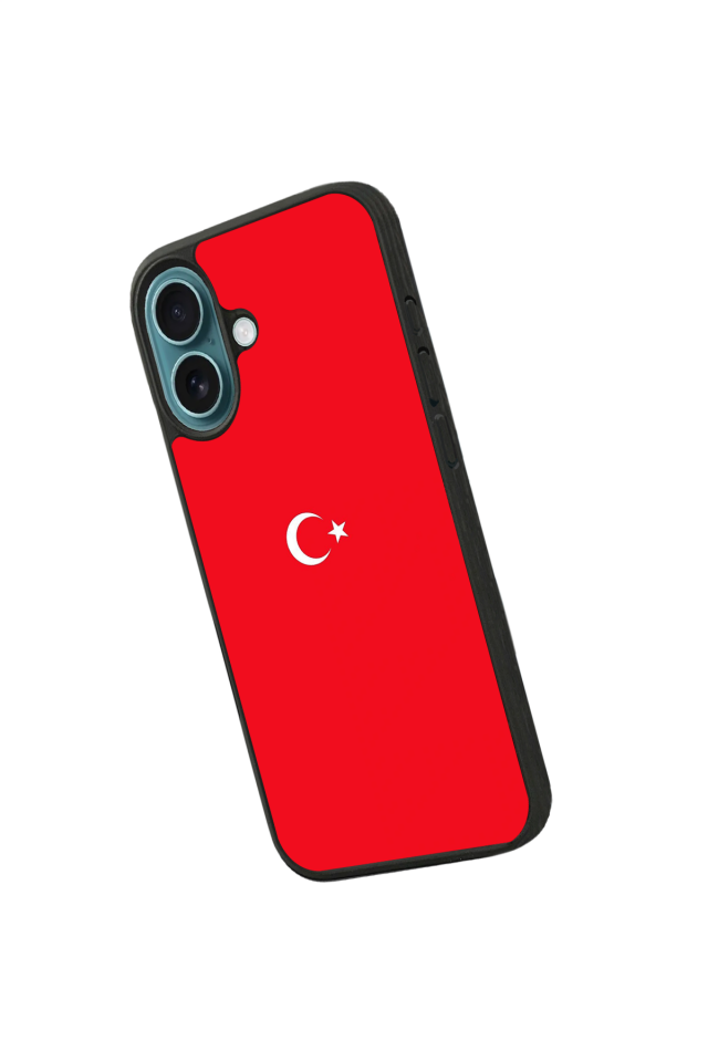 iPhone 16 Plus Uyumlu Türk Bayragi Tasarımlı Glossy Premium Kılıf