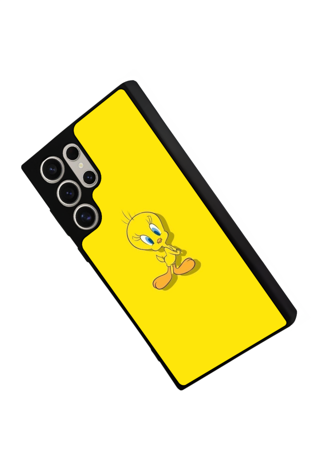 Samsung Galaxy S22 Ultra Uyumlu Tweety Tasarımlı Glossy Premium Kılıf