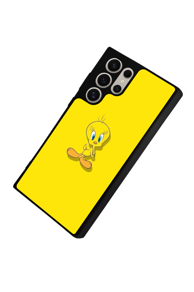 Samsung Galaxy S22 Ultra Uyumlu Tweety Tasarımlı Glossy Premium Kılıf