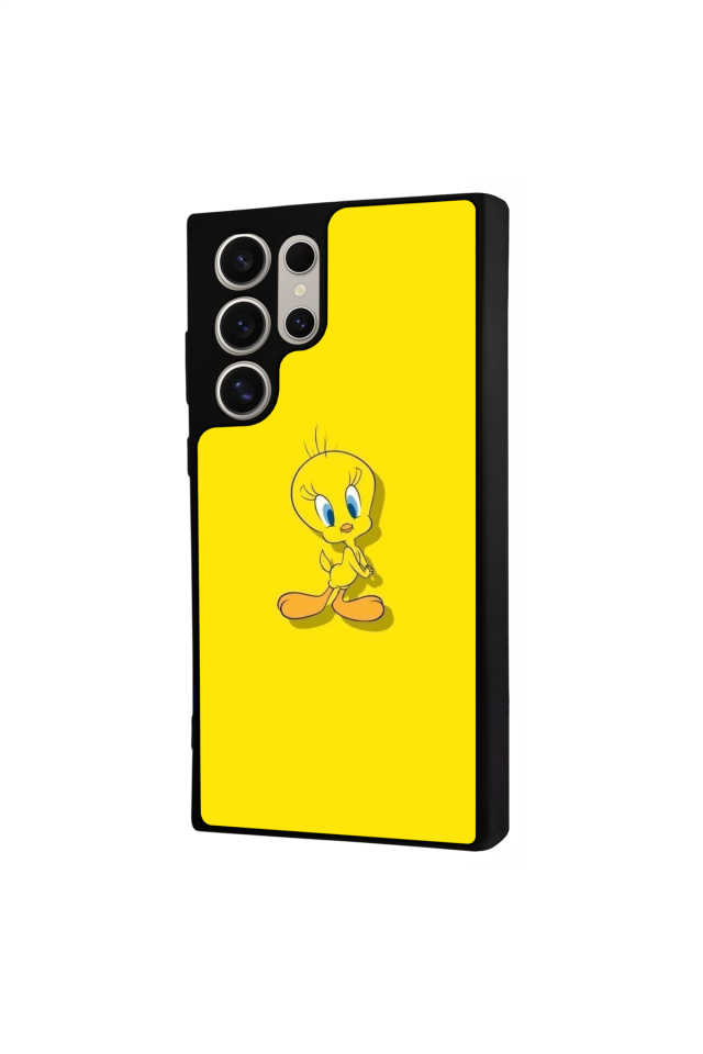 Samsung Galaxy S22 Ultra Uyumlu Tweety Tasarımlı Glossy Premium Kılıf