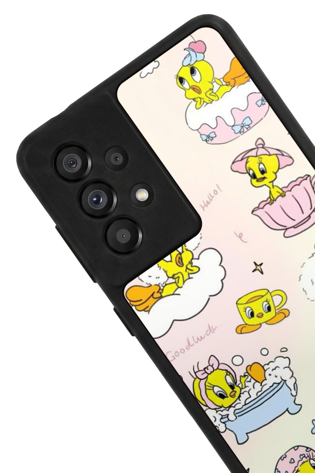Samsung Galaxy A73 Uyumlu Tweety Tasarımlı Glossy Premium Kılıf