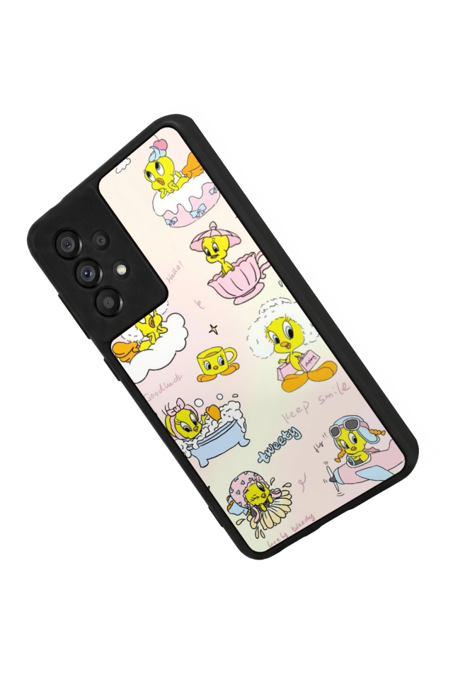 Samsung Galaxy A73 Uyumlu Tweety Tasarımlı Glossy Premium Kılıf