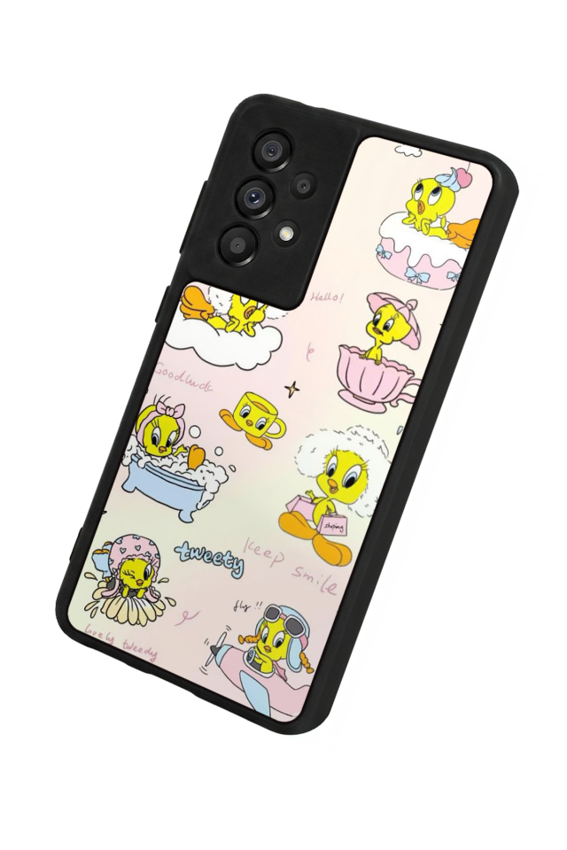 Samsung Galaxy A73 Uyumlu Tweety Tasarımlı Glossy Premium Kılıf
