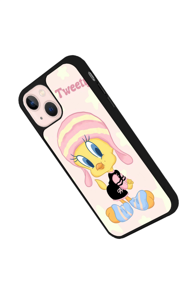 iPhone 14 Plus Uyumlu Tweety Tasarımlı Glossy Premium Kılıf