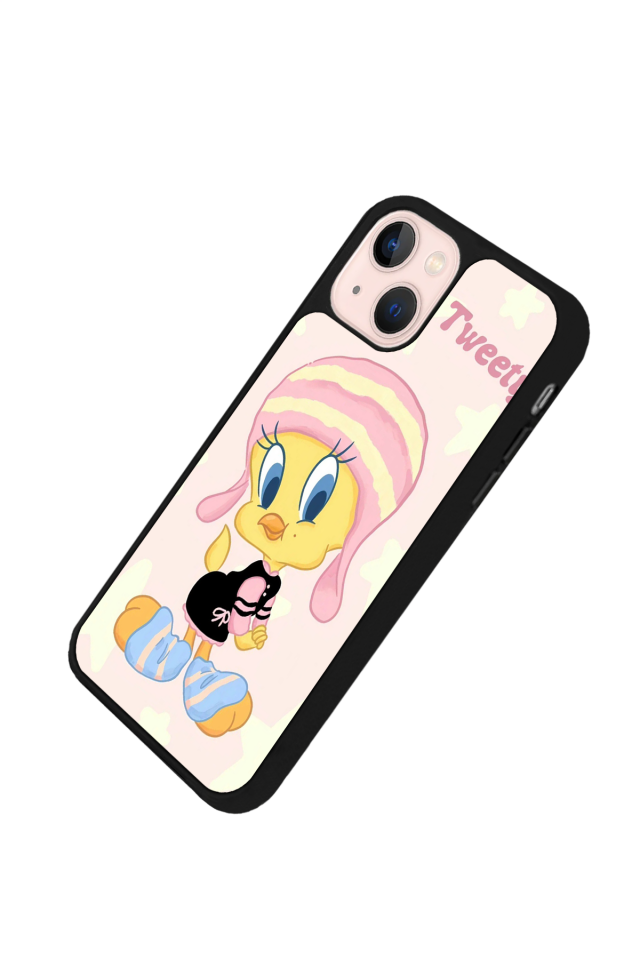 iPhone 14 Plus Uyumlu Tweety Tasarımlı Glossy Premium Kılıf