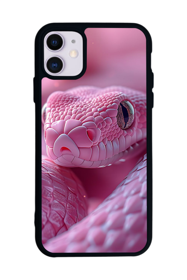 iPhone 11 Uyumlu Yılan Tasarımlı Glossy Premium Kılıf