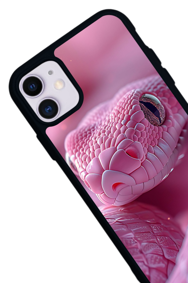 iPhone 11 Uyumlu Yılan Tasarımlı Glossy Premium Kılıf