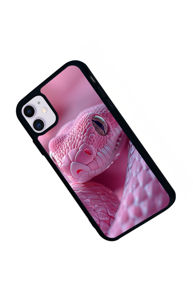 iPhone 11 Uyumlu Yılan Tasarımlı Glossy Premium Kılıf