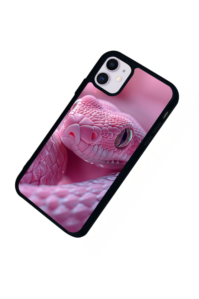 iPhone 11 Uyumlu Yılan Tasarımlı Glossy Premium Kılıf