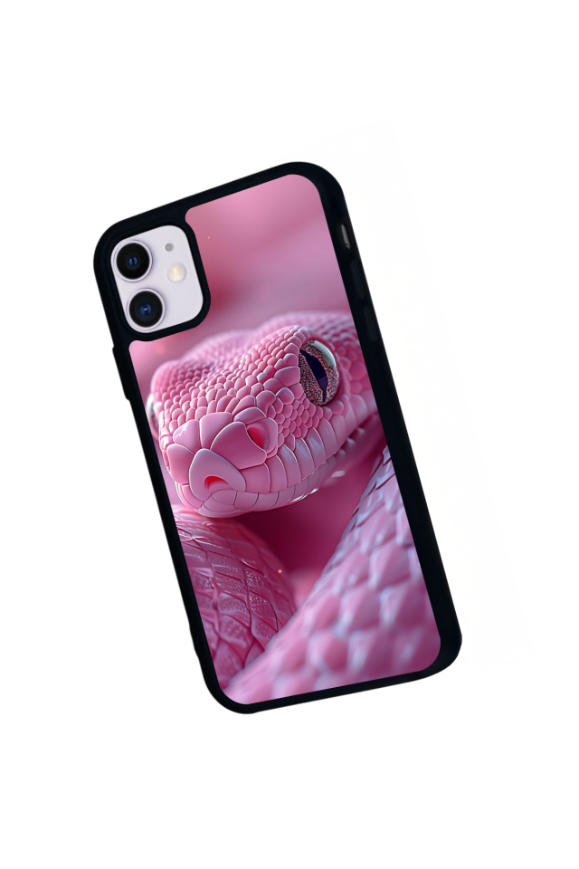 iPhone 11 Uyumlu Yılan Tasarımlı Glossy Premium Kılıf