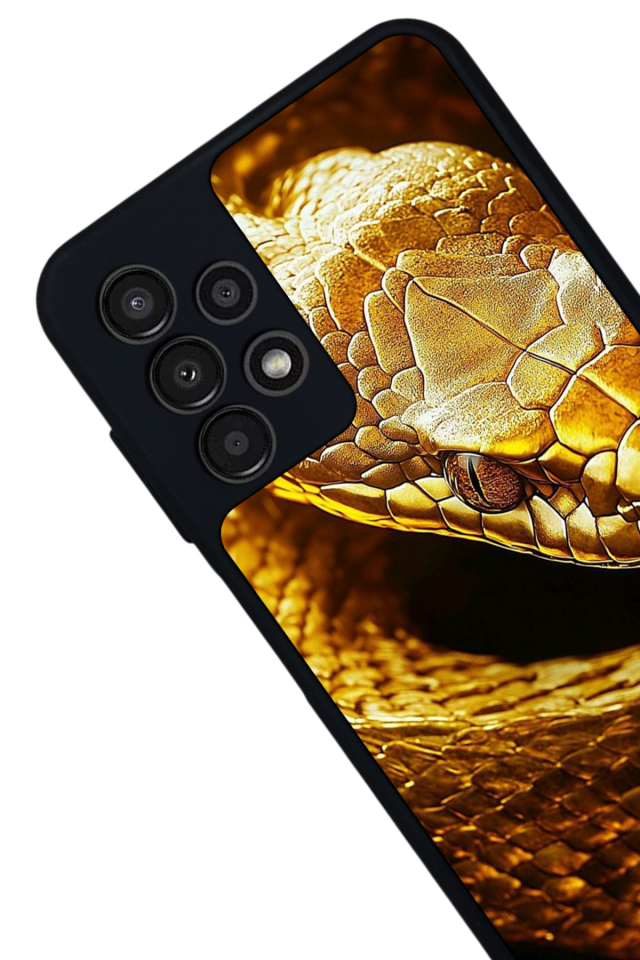 Samsung Galaxy A13 Uyumlu Yılan Tasarımlı Glossy Premium Kılıf