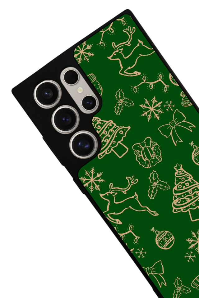 Samsung Galaxy S24 Ultra Uyumlu Yilbasi Christmas Tasarımlı Glossy Premium Kılıf