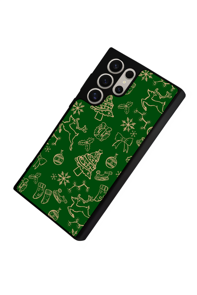 Samsung Galaxy S24 Ultra Uyumlu Yilbasi Christmas Tasarımlı Glossy Premium Kılıf