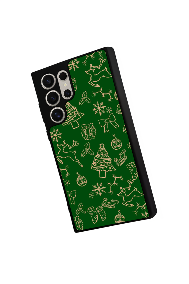 Samsung Galaxy S24 Ultra Uyumlu Yilbasi Christmas Tasarımlı Glossy Premium Kılıf