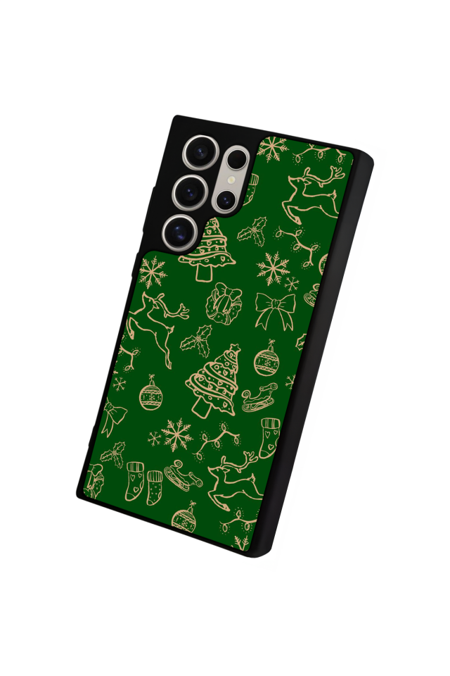 Samsung Galaxy S24 Ultra Uyumlu Yilbasi Christmas Tasarımlı Glossy Premium Kılıf