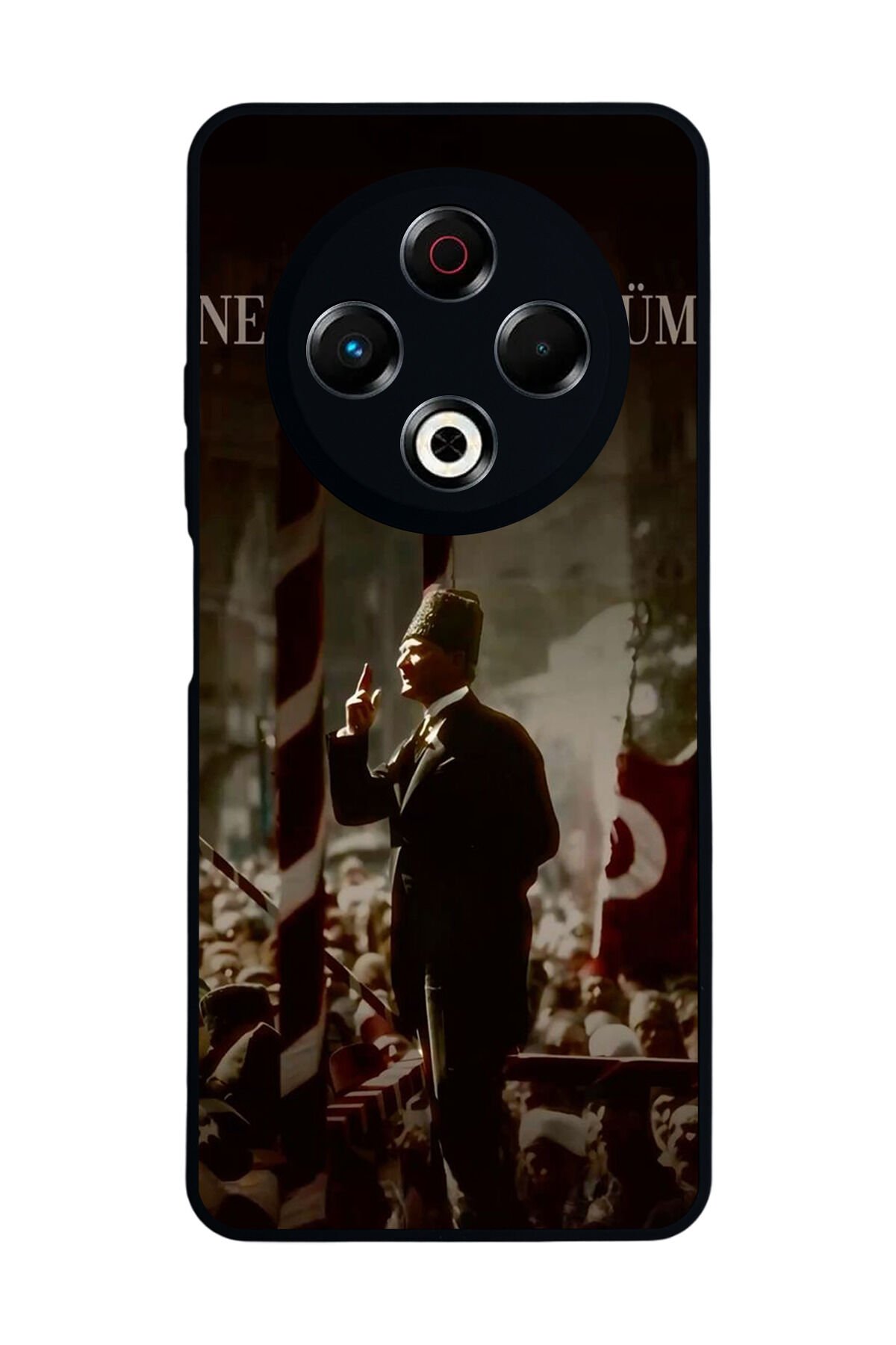 Tecno Spark 30 Uyumlu Mustafa Kemal Ataturk Tasarımlı Glossy Premium Kılıf