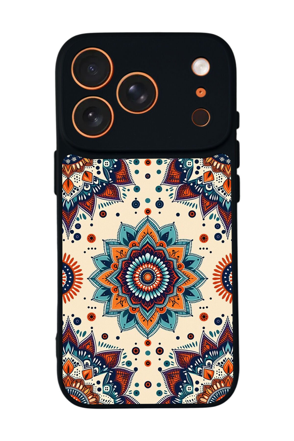 iPhone 17 Pro Uyumlu Mandaal Tasarımlı Glossy Premium Kılıf