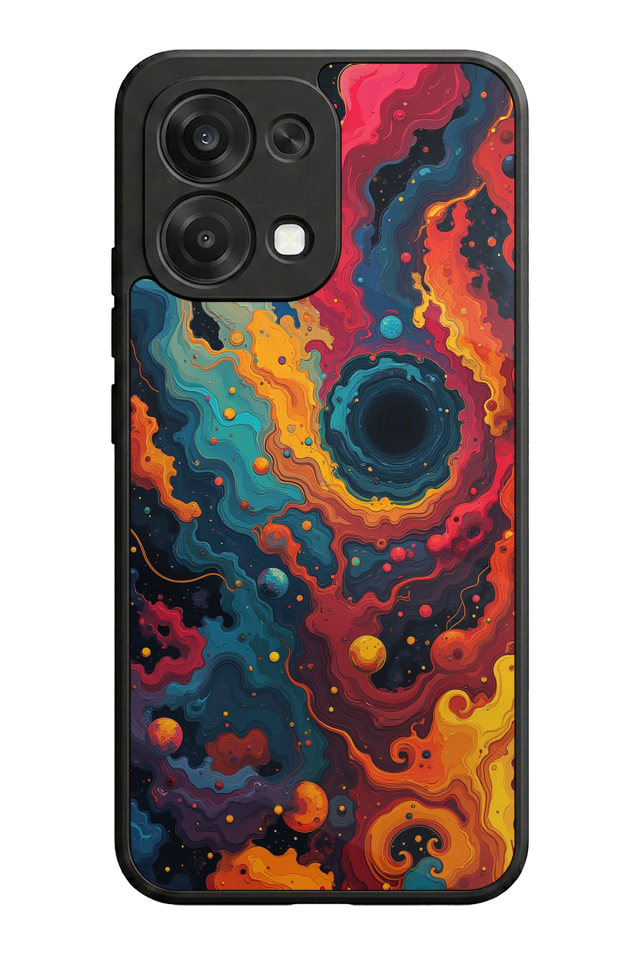 Oppo A6 Pro Uyumlu Abstract Tasarımlı Glossy Premium Kılıf