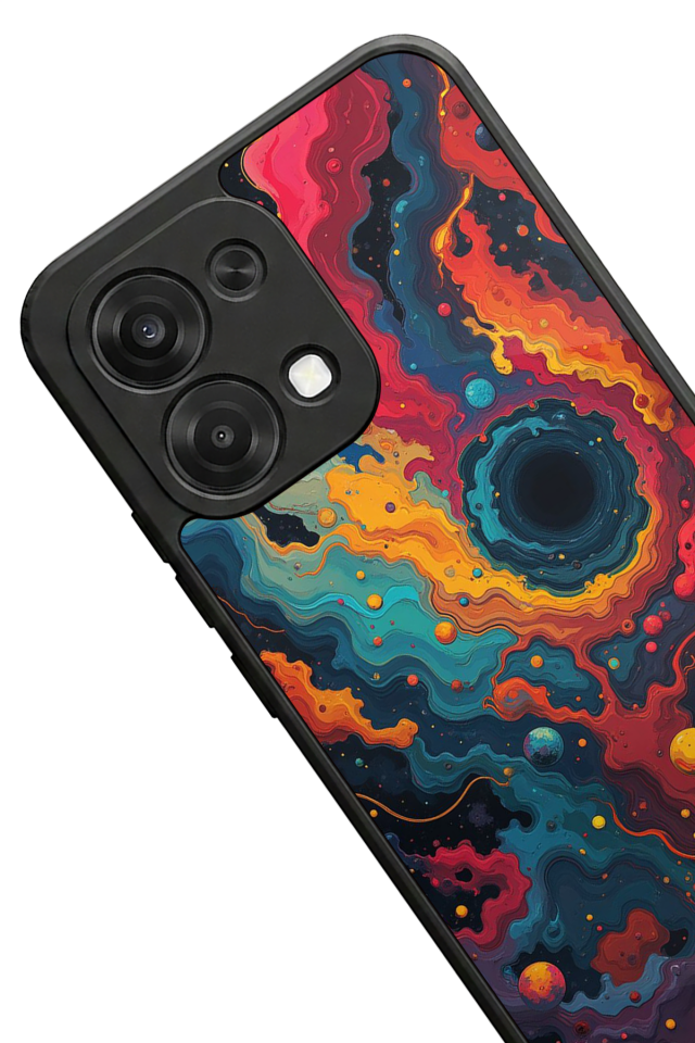 Oppo A6 Pro Uyumlu Abstract Tasarımlı Glossy Premium Kılıf