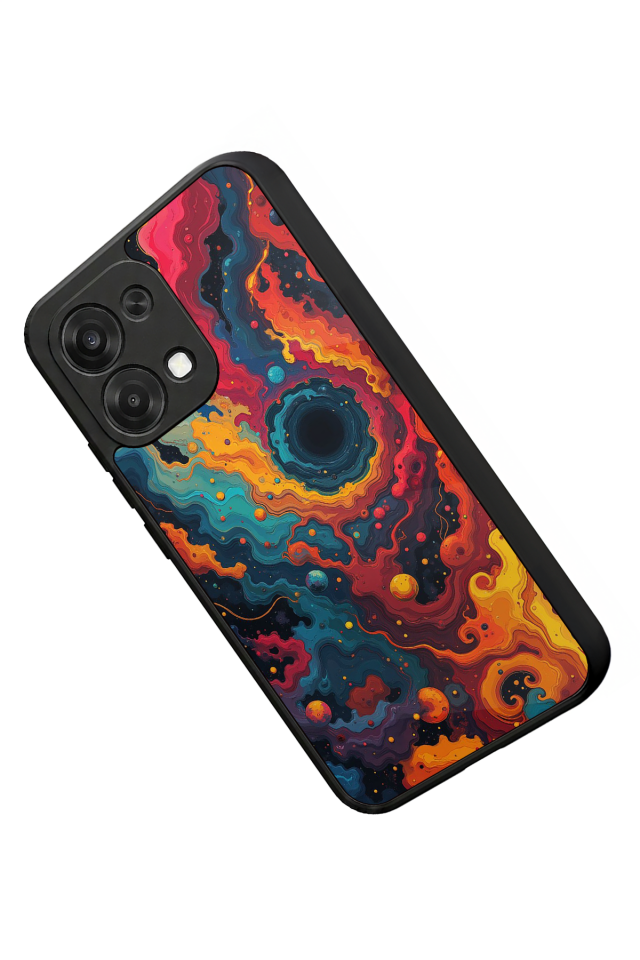 Oppo A6 Pro Uyumlu Abstract Tasarımlı Glossy Premium Kılıf