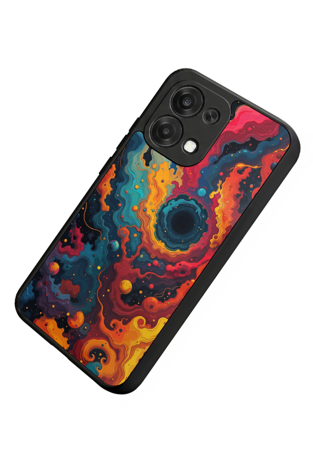 Oppo A6 Pro Uyumlu Abstract Tasarımlı Glossy Premium Kılıf