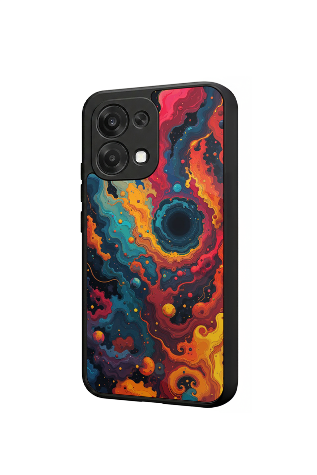 Oppo A6 Pro Uyumlu Abstract Tasarımlı Glossy Premium Kılıf