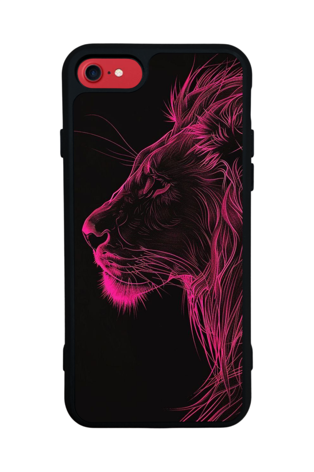 iPhone 8 Uyumlu Aslan Tasarımlı Glossy Premium Kılıf