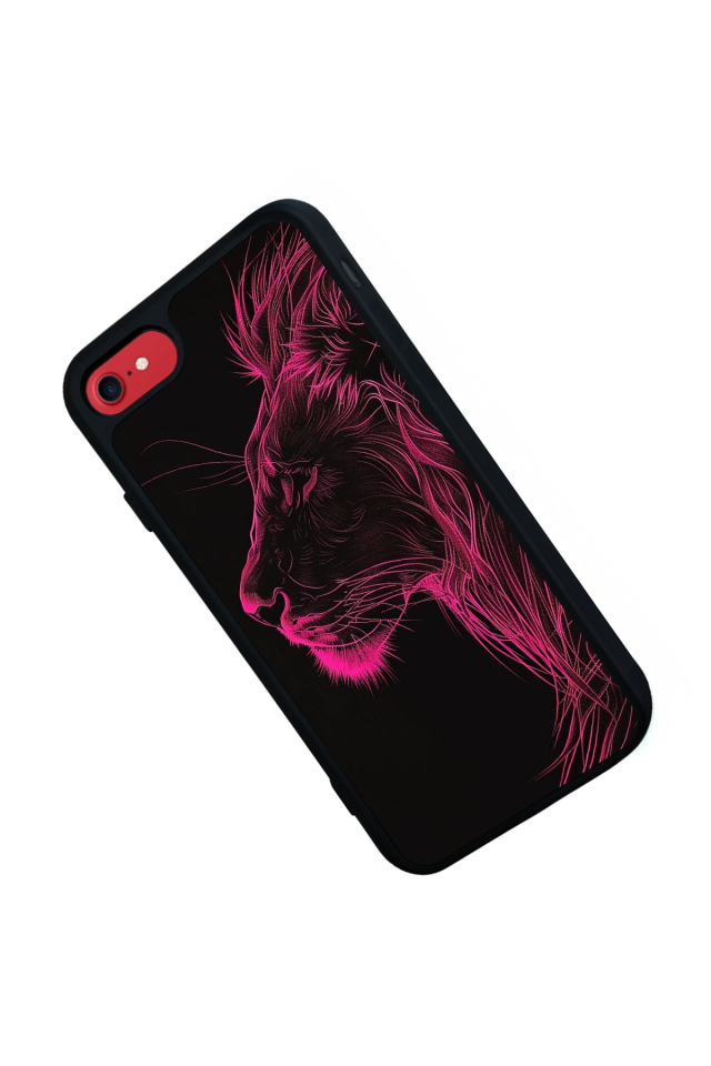 iPhone 8 Uyumlu Aslan Tasarımlı Glossy Premium Kılıf