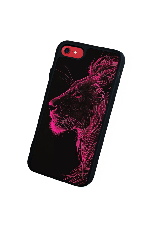 iPhone 8 Uyumlu Aslan Tasarımlı Glossy Premium Kılıf